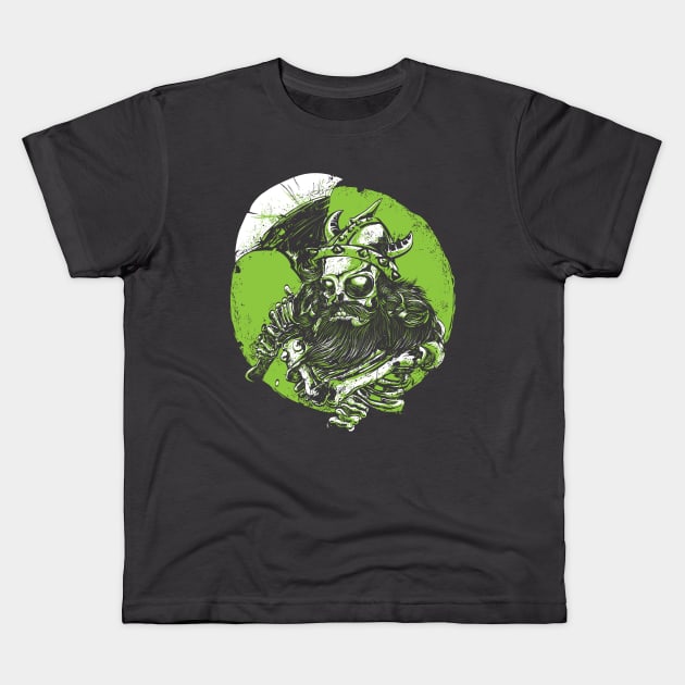 Viking Warrior Kids T-Shirt by Mako Design 